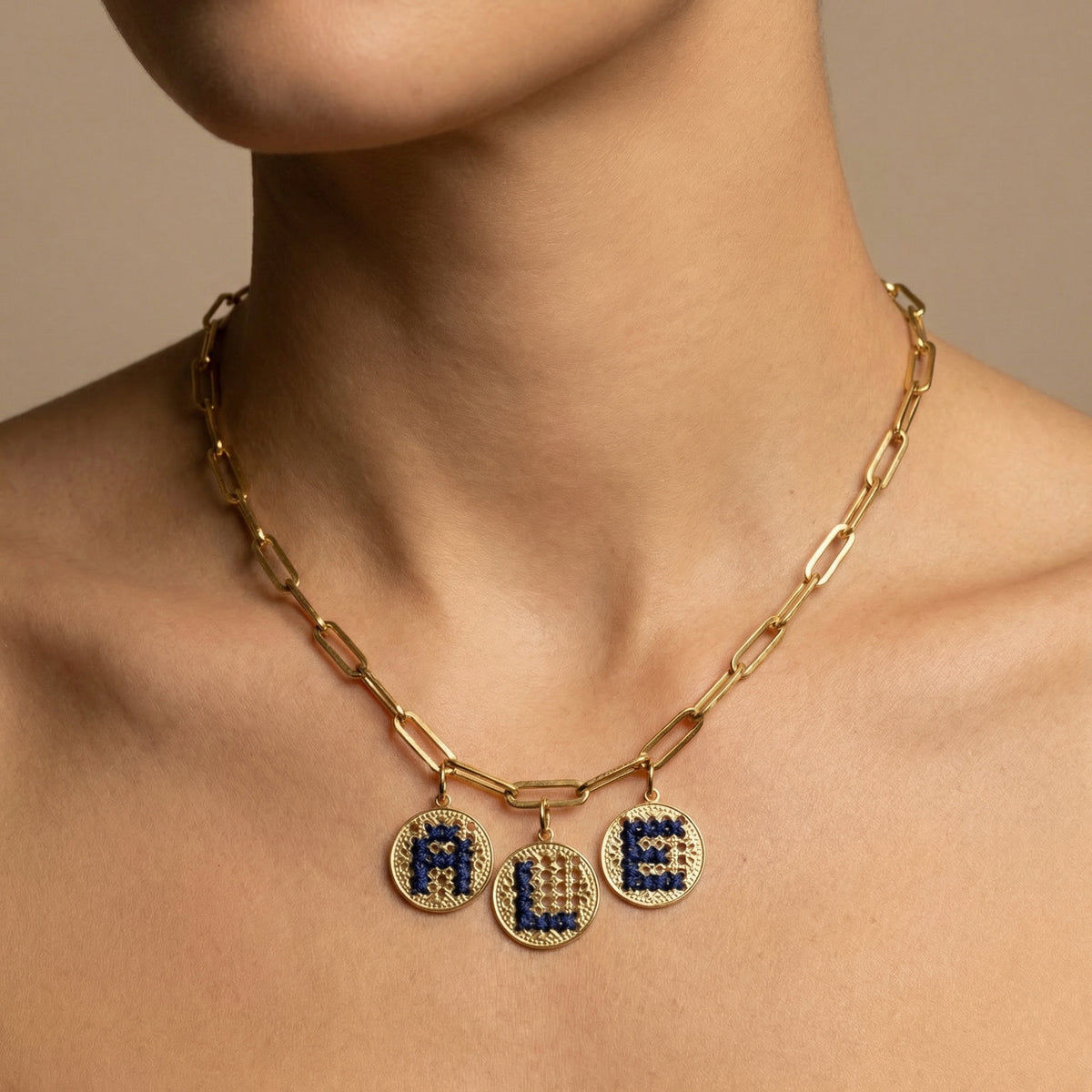 COLLANA CHARMS ORO - Lettere