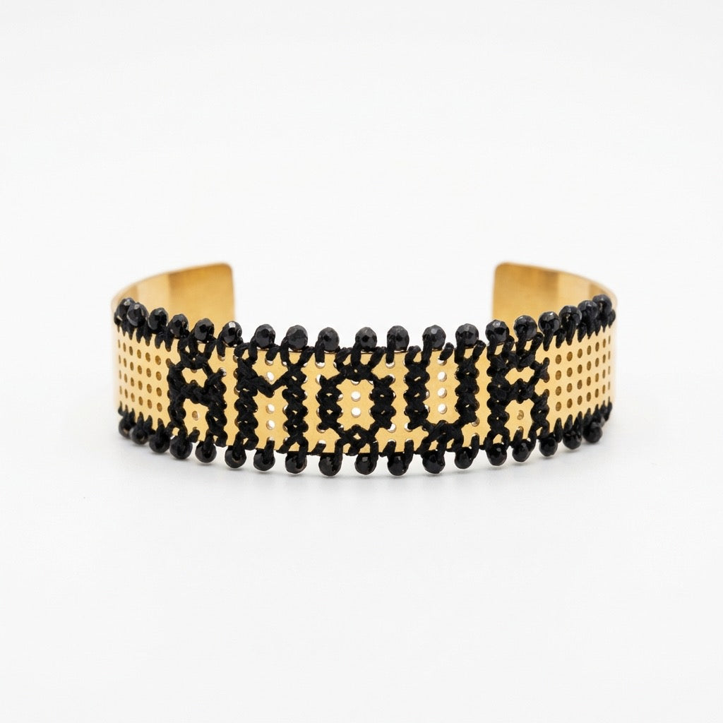 BRACCIALE BASSO CON PERLINE ORO - Personalizzabile